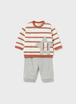 Mayoral Newborn compleu bebe culoarea gri