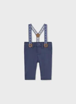 Mayoral Newborn pantaloni bebe culoarea albastru marin, neted