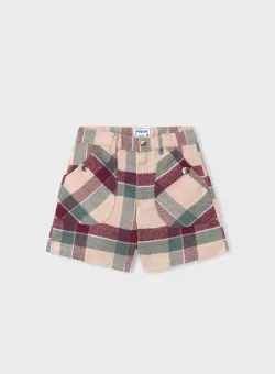 Mayoral pantaloni scurti copii culoarea bordo, modelator