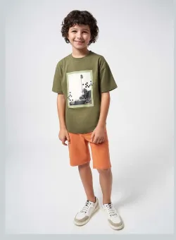 Mayoral pantaloni scurti copii culoarea portocaliu