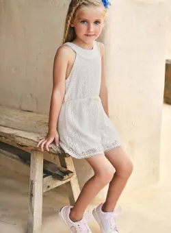 Mayoral salopeta copii culoarea portocaliu, dantela