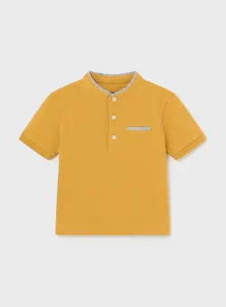 Mayoral tricou polo pentru copii culoarea galben, neted