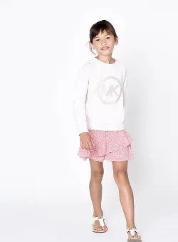 Michael Kors fusta fete culoarea rosu, mini, drept