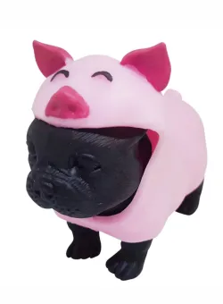 Mini figurina, Dress Your Puppy, Buldog Francez in costum de porc, S1