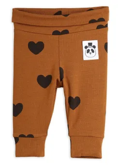 Mini Rodini pantaloni de trening pentru copii culoarea maro, modelator