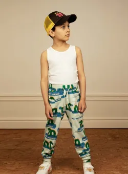 Mini Rodini pantaloni de trening pentru copii culoarea verde, modelator