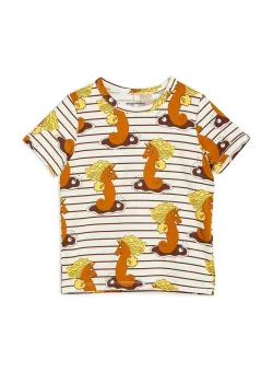 Mini Rodini tricou copii culoarea bej, modelator