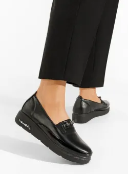 Mocasini cu talpa groasa Tanya negri