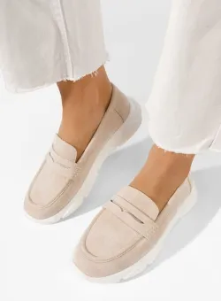 Mocasini dama Alidia bej