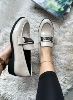 Mocasini dama bej 605