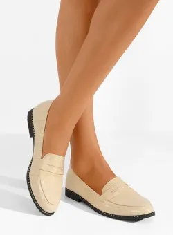 Mocasini dama Hemera bej