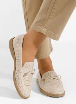 Mocasini dama Morvana V3 bej