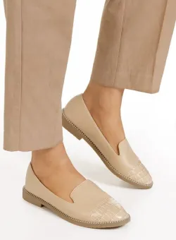 Mocasini dama Rowina Bej