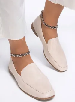 Mocasini dama Solma Bej