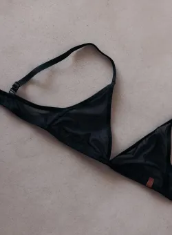 MUUV. sutien Oia culoarea negru, transparent, neted