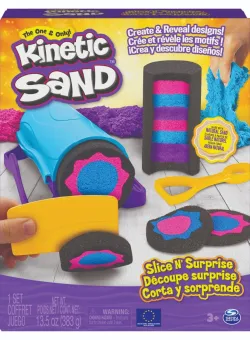 Nisip kinetic cu forme de modelat, Kinetic Sand, Slice and Surprize, 20135723