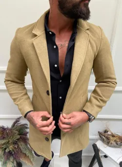 Palton barbati bej B6791 122-4