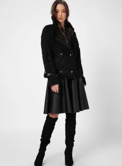 Palton dama Derby Negru