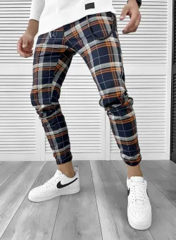 Pantaloni barbati casual in carouri 11952 i6-5.2**