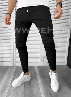 Pantaloni barbati casual negri A8507 D4-4.2