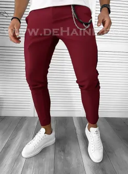 Pantaloni barbati casual regular fit grena B1734 U3 A3-3