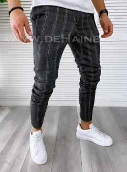 Pantaloni barbati casual regular fit negri B1551 I15-1.3