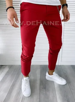 Pantaloni barbati casual regular fit rosii B1750 F3-5 /8-5 E ~