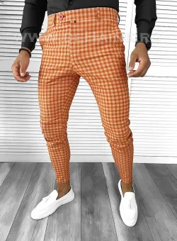 Pantaloni barbati eleganti carouri B1880 V2-5