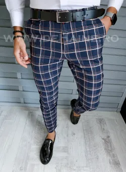 Pantaloni barbati eleganti in carouri B1779 i17-1.3