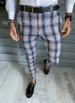 Pantaloni barbati eleganti in carouri B1937 8-3 E ~
