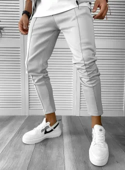 Pantaloni barbati slim fit gri deschis 10333 D2-1.1