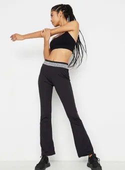 Pantaloni dama Jogger negri