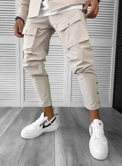 Pantaloni de trening barbati slim fit BEJ 6050 N7-3.1