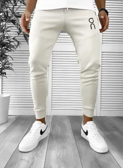 Pantaloni de trening bej conici 12260 126-1