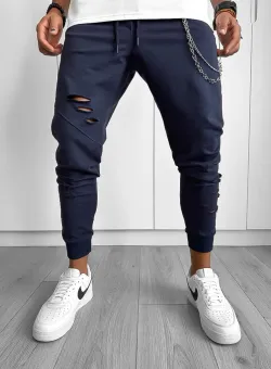 Pantaloni de trening bleumarin 12919 P20-2.1