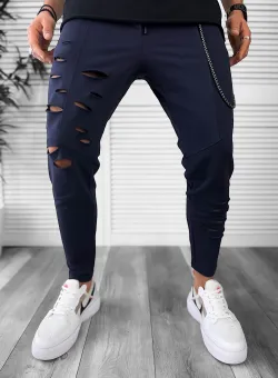 Pantaloni de trening bleumarin conici 13040 O4-1.2