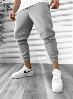 Pantaloni de trening gri conici k041 D3-5.2