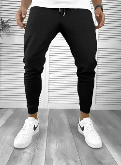 Pantaloni de trening negri conici 12205 D3-2.2
