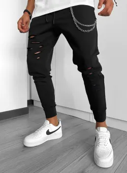 Pantaloni de trening negri Y14-3