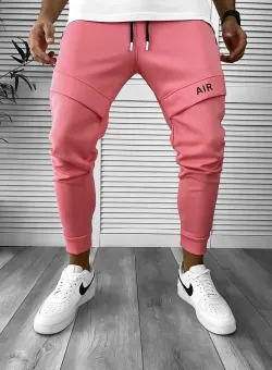 Pantaloni de trening roz conici 12360 S5