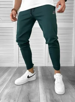 Pantaloni de trening verzi conici 12604 87-3.2