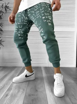 Pantaloni de trening verzi conici 172 O2-4.2