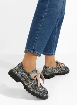 Pantofi casual dama piele Dasha V4 multicolori