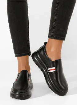 Pantofi casual dama piele Nancy negri