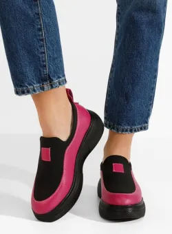 Pantofi casual dama piele Samila fucsia
