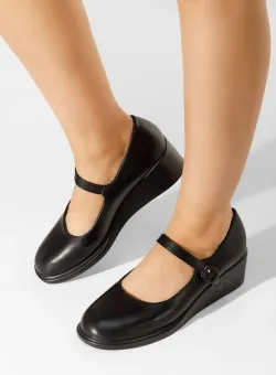 Pantofi cu platforma Espina negri