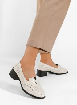 Pantofi cu toc mic Erviosa bej