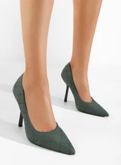 Pantofi cu toc stiletto Mara verzi