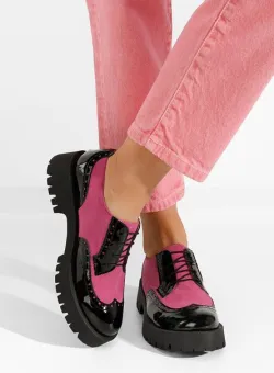 Pantofi dama brogue Flexa fucsia