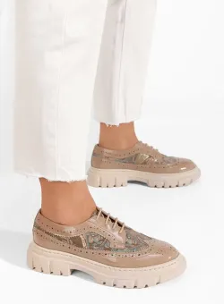 Pantofi dama piele Henise V6 bej